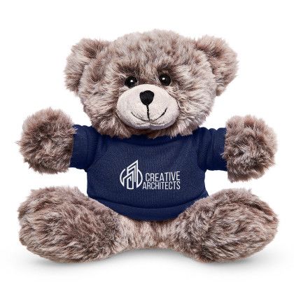 Custom 7" Soft Plush Bear With T-Shirt - Navy Blue Custom 7" Soft Plush Bear With T-Shirt - Navy Blue