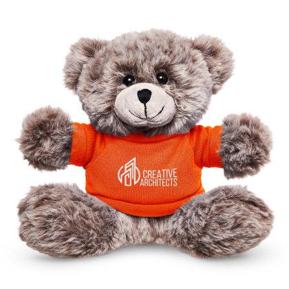 Custom 7" Soft Plush Bear With T-Shirt - Orange Custom 7" Soft Plush Bear With T-Shirt - Orange