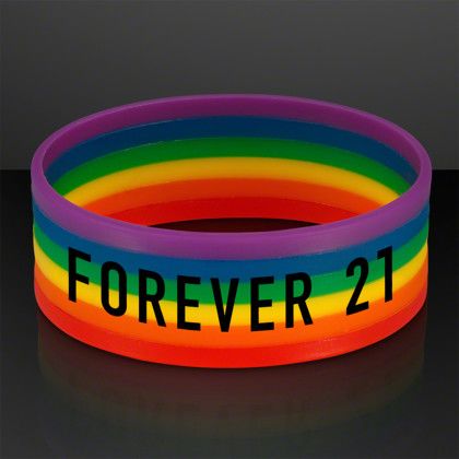 Custom Rainbow Stretch Silicone Bracelets (NON-Light Up)