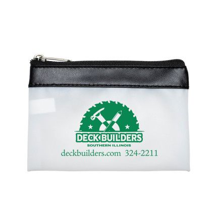 Custom "Malta" Vinyl Travel Pouch - Black/White Custom "Malta" Vinyl Travel Pouch - Black/White