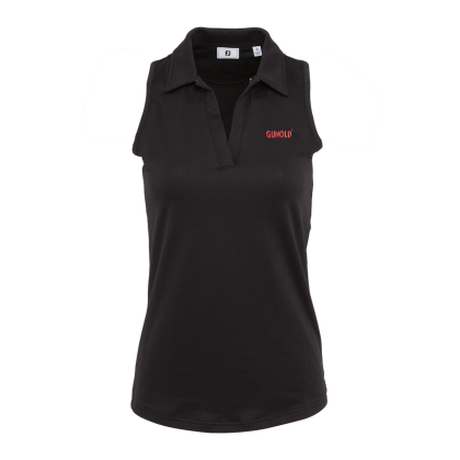 Custom FootJoy Women's Racerback Performance Golf Tank Polo - Black