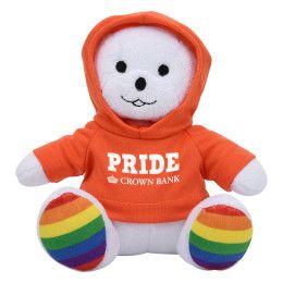 Custom 6" Rainbow Bear - Hoodie - Orange