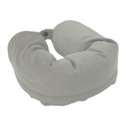 Custom Wander & Roam Packable Neck Pillow - Gray Back View 