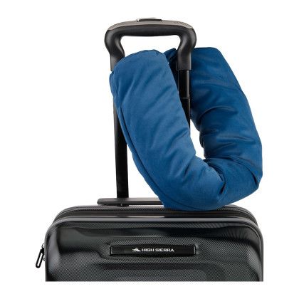 Custom Wander & Roam Packable Neck Pillow - Navy Lifestyle View 