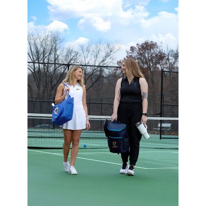 Custom FootJoy Women's Racerback Performance Golf Tank Polo - Black Lifestyle View 