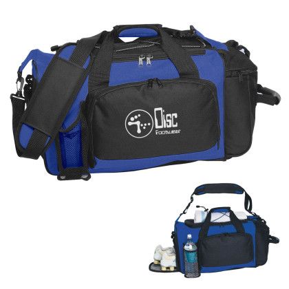 Custom Deluxe Sports Duffel Bag - Royal blue with black Custom Deluxe Sports Duffel Bag - Royal blue with black