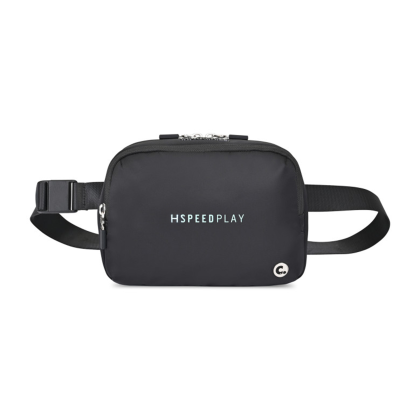 Custom CORKCICLE Series A Crossbody Belt Bag - Black Front View Custom CORKCICLE Series A Crossbody Belt Bag - Black Front View