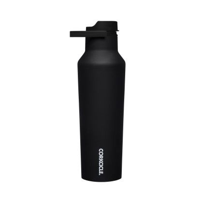 Custom CORKCICLE Sport Canteen - 20 oz - Matte Black Back View 