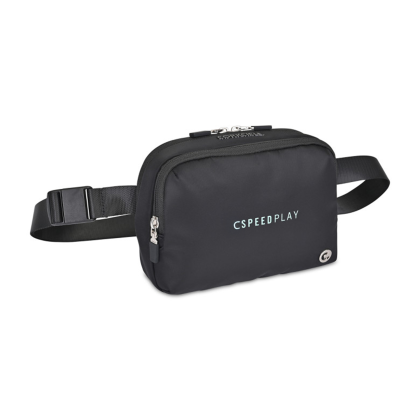 Custom CORKCICLE Series A Crossbody Belt Bag - Black side view Custom CORKCICLE Series A Crossbody Belt Bag - Black side view