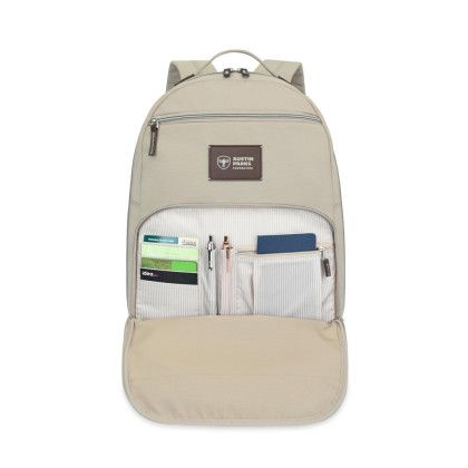 Custom Heritage Supply Co. Legacy Laptop Backpack - Trench Coat In Use 