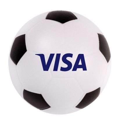 Custom Soccer Stress Ball - Black/White Custom Soccer Stress Ball - Black/White