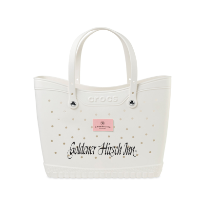 Custom Crocs Classic Large Tote - White/Powder Pink Custom Crocs Classic Large Tote - White/Powder Pink