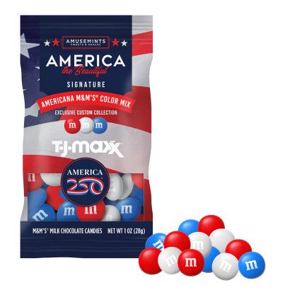 Custom 1 oz. America 250 M&M'S in Full Color Digibag