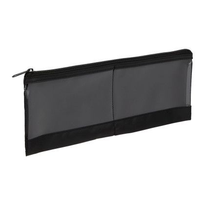 Custom Two-Compartment Travel Organizer - Black Side View 