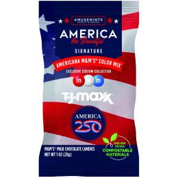 Custom 1 oz. ECO-Digibag, Compostable & Full Color, America 250 M&M'S - Assorted