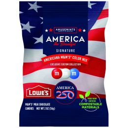 Custom 2 oz ECO-Digibag, Compostable & Full Color, America 250 M&M'S - Assorted