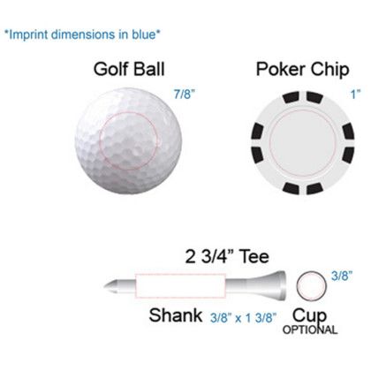 Custom Golf Ball, Ball Marker Poker Chip & Tee Set Tube - Custom Imprint - Components Custom Golf Ball, Ball Marker Poker Chip & Tee Set Tube - Custom Imprint - Components