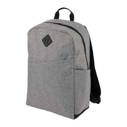 Custom Forrest Recycled 15" Computer Backpack - Side View Custom Forrest Recycled 15" Computer Backpack - Side View
