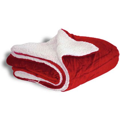 Custom Micro Soft Touch Sherpa Blanket - Red