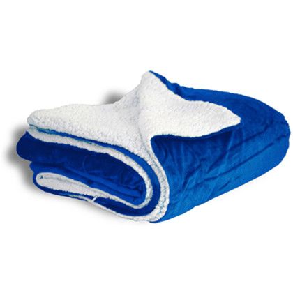 Custom Micro Soft Touch Sherpa Blanket - Royal