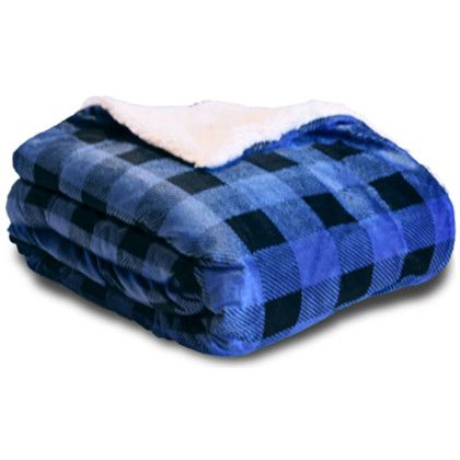 Custom Micro Soft Touch Sherpa Blanket - Royal Buffalo 