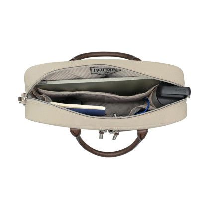 Custom Heritage Supply Co. Legacy Laptop Portfolio - Trench Coat Open View 