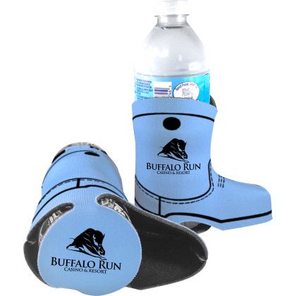 Custom American Made Boot Bottle Cooler - Carolina Blue 