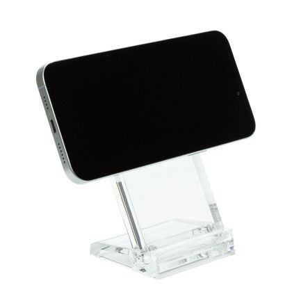 Custom Clearcharge Pro Acrylic Charging Stand - Lifestyle Custom Clearcharge Pro Acrylic Charging Stand - Lifestyle