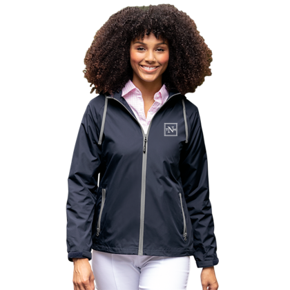 Custom Women's Club Jacket - Navy With Grey 