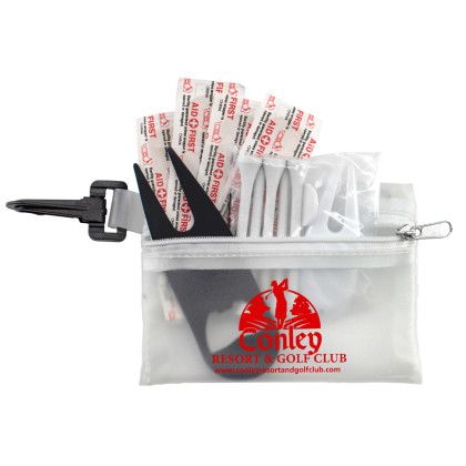 Custom Fairway 13 13 Piece Healthy Living Sun Kit Components Inserted Into Translucent Zipper Pack With Carabiner - Frost white Custom Fairway 13 13 Piece Healthy Living Sun Kit Components Inserted Into Translucent Zipper Pack With Carabiner - Frost white