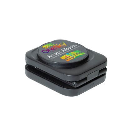 Custom Ampstation 3-in-1 15w Wireless Charging Station - Black Closed view Custom Ampstation 3-in-1 15w Wireless Charging Station - Black Closed view