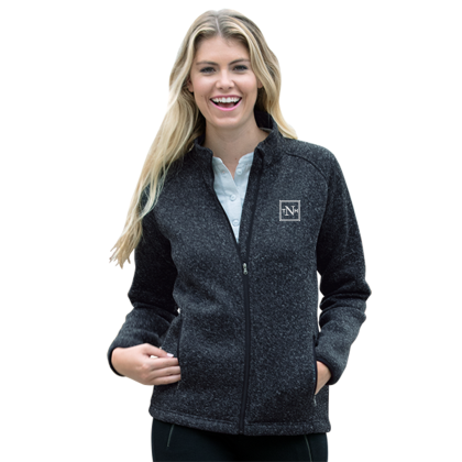 Custom Women's Summit Sweater Fleece Jacket - Navy Heather