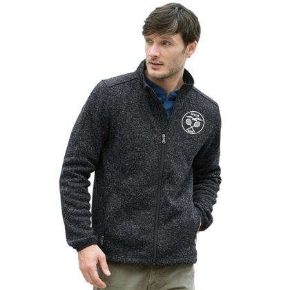 Custom Summit Sweater-Fleece Jacket - Black Heather Custom Summit Sweater-Fleece Jacket - Black Heather
