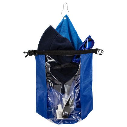 Custom Fairway 14 Piece Golf Kit in Deluxe Dry Bag - Blue back side