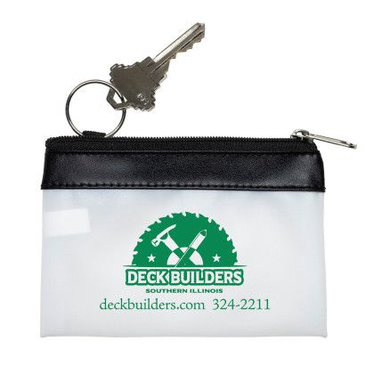 Custom "Malta" Vinyl Travel Pouch - Black/White with key Custom "Malta" Vinyl Travel Pouch - Black/White with key