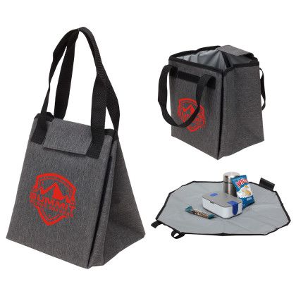 Custom Pioneer Cooler Bag & Convertible Table Mat - Charcoal Lifestyle view