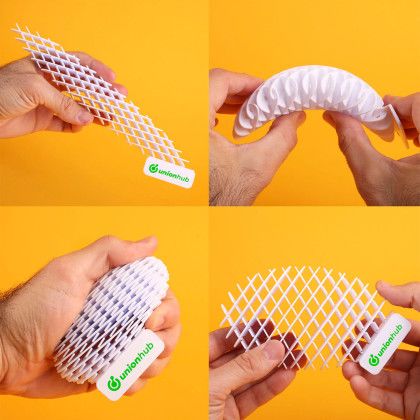 Custom Honeycomb Fidget Stress Reliever - White Lifestyle