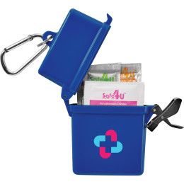 Custom Trek 8-Piece Waterproof First Aid Kit - Royal