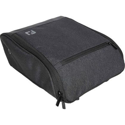 Custom FootJoy Deluxe Shoe Bag - Graphite side view Custom FootJoy Deluxe Shoe Bag - Graphite side view