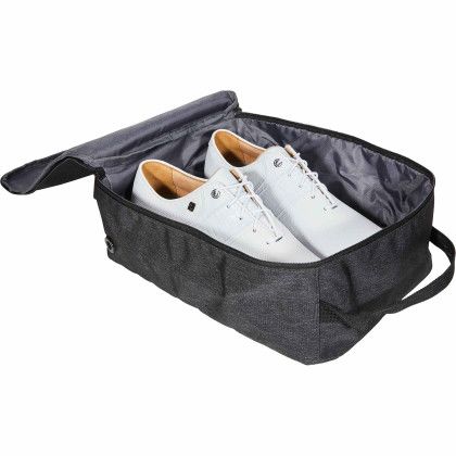 Custom FootJoy Nylon Shoe Bag - Graphite open view