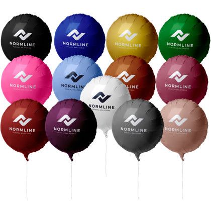 Custom 18" Circular Mylar Balloon 1 COLOR 1 SIDE - All Colors Custom 18" Circular Mylar Balloon 1 COLOR 1 SIDE - All Colors