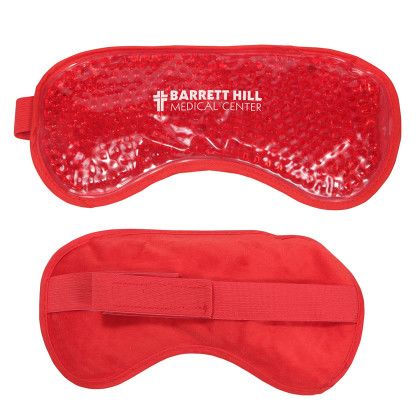 Custom Plush Hot/Cold Eye Mask - Pastel red Custom Plush Hot/Cold Eye Mask - Pastel red