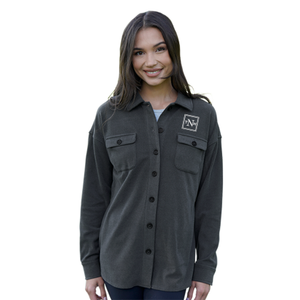 Custom Women's Journey Overshirt - Charcoal Custom Women's Journey Overshirt - Charcoal