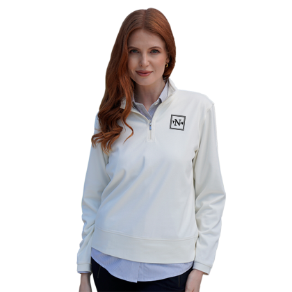 Custom Women's Luxe 1/4 Zip Pullover - Natural Custom Women's Luxe 1/4 Zip Pullover - Natural