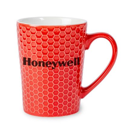 Custom ACE Hexagon Textured Soccer Mug - Red
