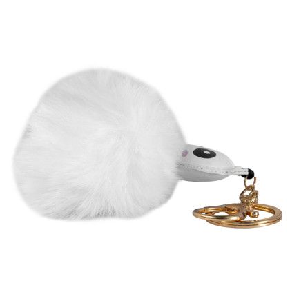 Custom Panda Super Plush Keyring - White Side View 