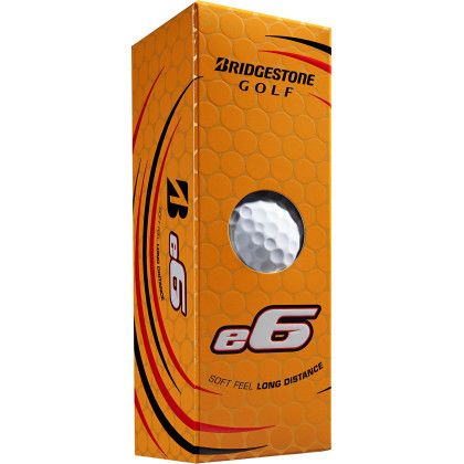 Custom Bridgestone e6 Soft Golf Balls - 3 Pack - White with box