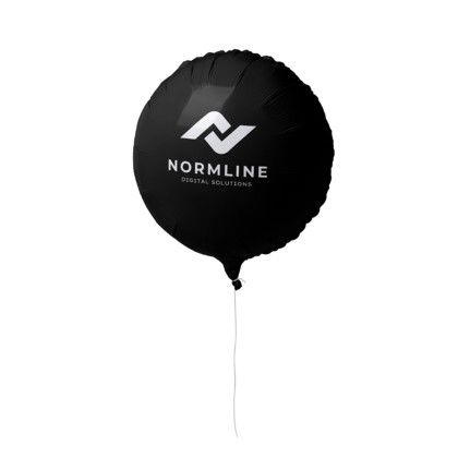 Custom 18" Circular Mylar Balloon 1 COLOR 1 SIDE - Black Custom 18" Circular Mylar Balloon 1 COLOR 1 SIDE - Black