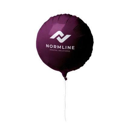 Custom 18" Circular Mylar Balloon 1 COLOR 1 SIDE - Purple Custom 18" Circular Mylar Balloon 1 COLOR 1 SIDE - Purple