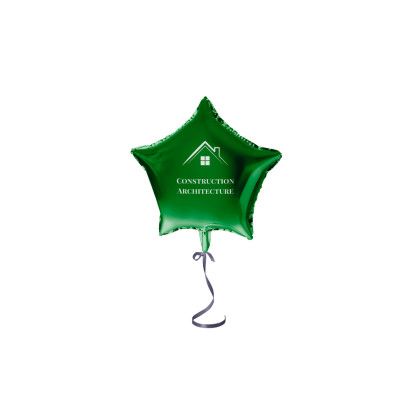 Custom 18" Star-shaped Mylar Balloon 1 COLOR 1 SIDE - Green 